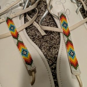Jessica Simpson Shoes - Jessica Simpson beaded sandals size 9 Jessica Simpson Shoes - Jessica Simpson beaded sandals size 9